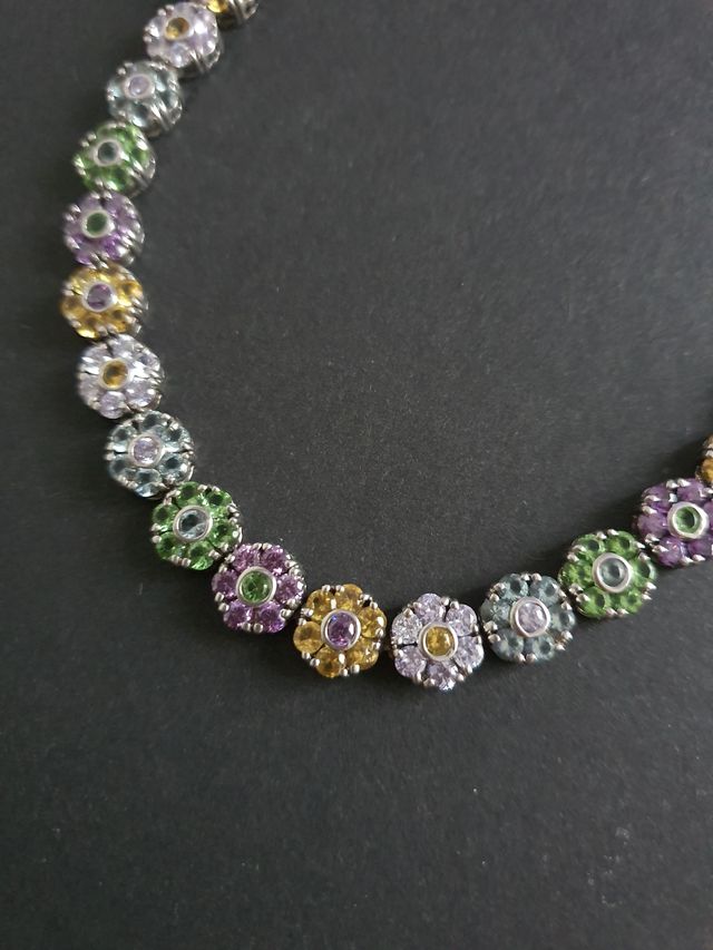 Pulsera plata de ley y circonitas