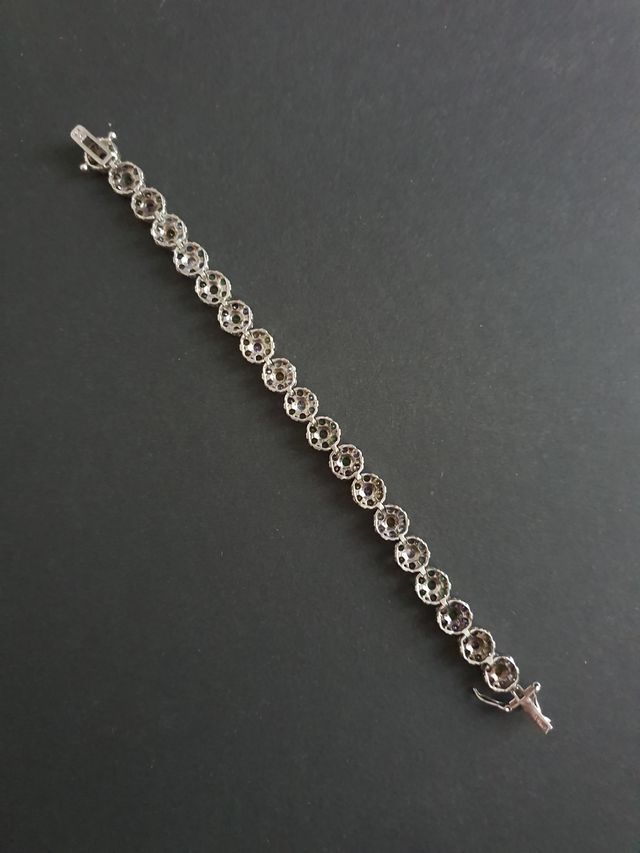 Pulsera plata de ley y circonitas