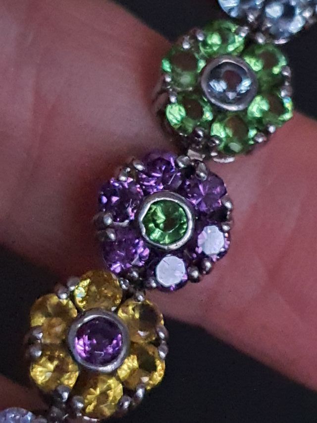 Pulsera plata de ley y circonitas