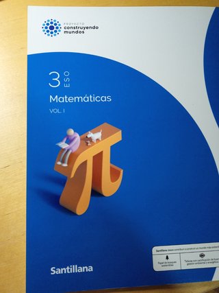 Libro matemáticas 3eso Santillana Vol 1
