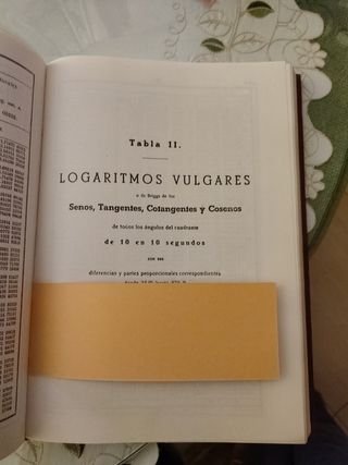 Tablas de logaritmos