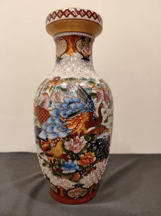 Jarrón chino de porcelana.