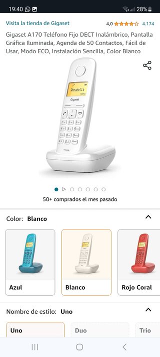 Gigaset A170 Teléfono Fijo