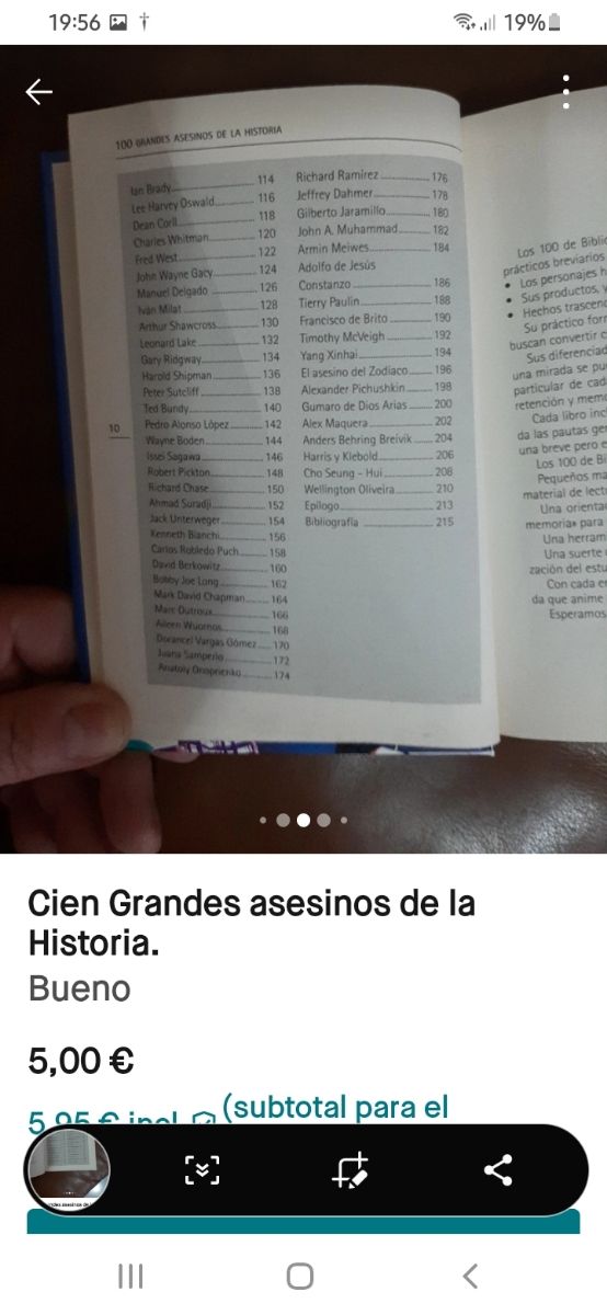 Libro Cien grandes asesinos de la historia