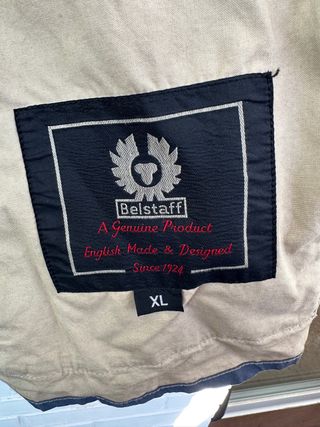 Chaquetón azul con cinturón BELSTAFF talla XL 