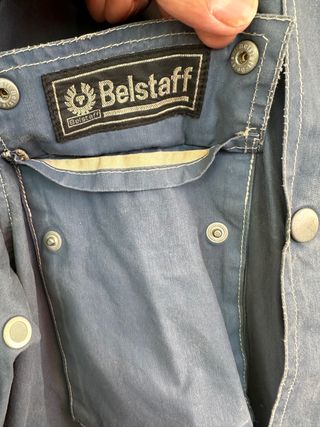 Chaquetón azul con cinturón BELSTAFF talla XL 