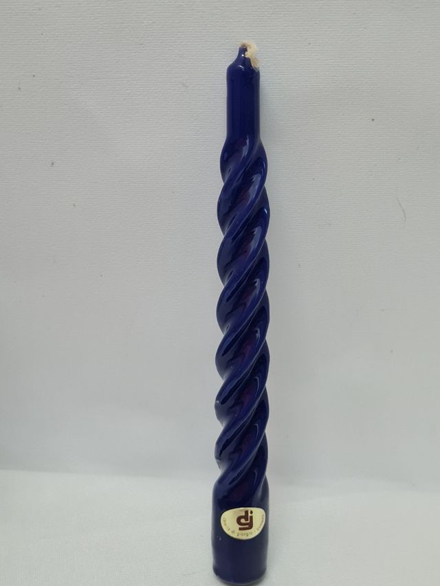 Candele torciglione blu
