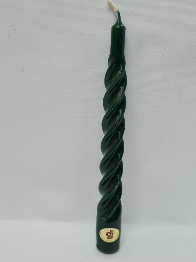 6 candele torciglione verdi