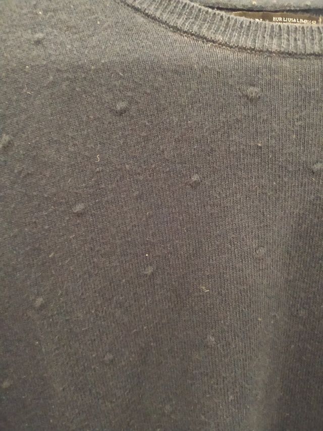 Jersey de algodón, cuello redondo 