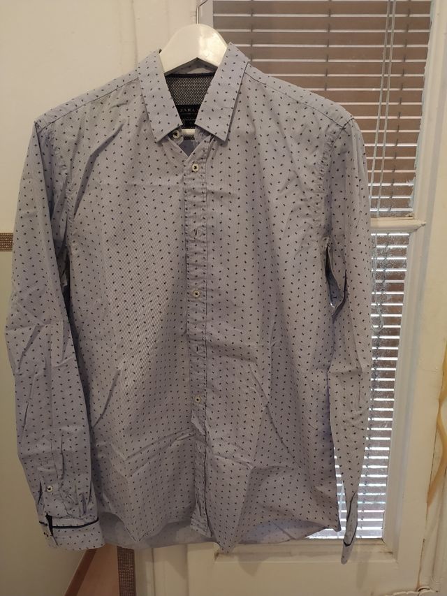 Camisa estampada, de algodón 