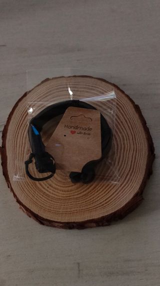 Pulsera hombre cuero negro 4 capas 