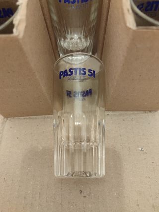 Juego completo de 6 vasos chupito Anís Pastís 51
