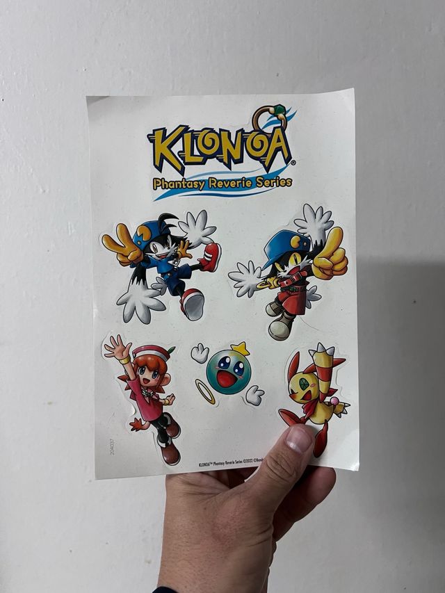 pegatinas exclusivas klonoa