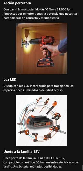 NUEVO!! TALADRO ATORNILLADOR INALÁM BLACK & DECKER