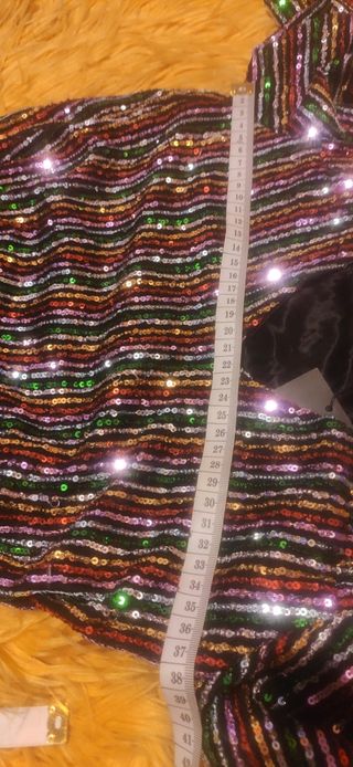 Caftan multicolor lentejuelas fiesta S