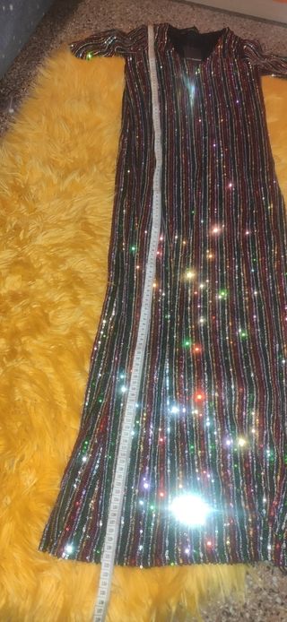 Caftan multicolor lentejuelas fiesta S