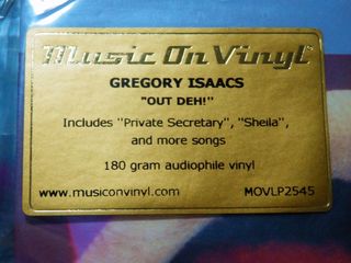Gregory Isaacs LP HQ 180g Out Deh! Music On Vinyl