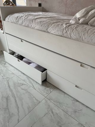 Cama nido madera maziza lacada