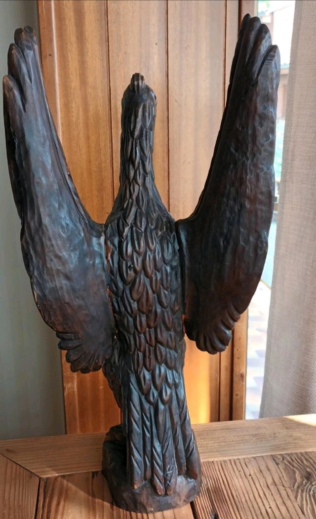 FIGURA FAISÁN DE MADERA TALLADA.