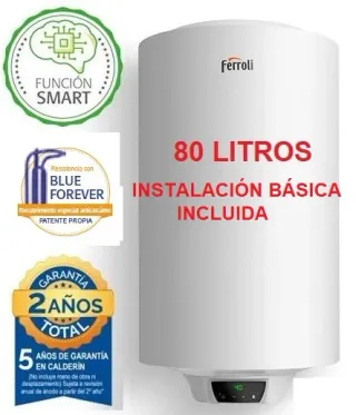 TERMO ELÉCTRICO FERROLI TIBER B 80 L + INSTALACIÓN