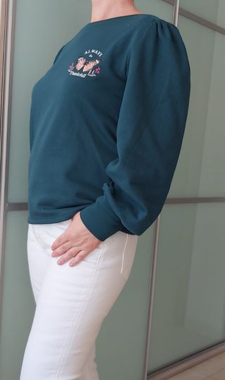 Sudadera Casual mujer manga abullonada