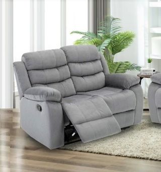 Set Sofas 3+2+1 reclinables en terciopelo