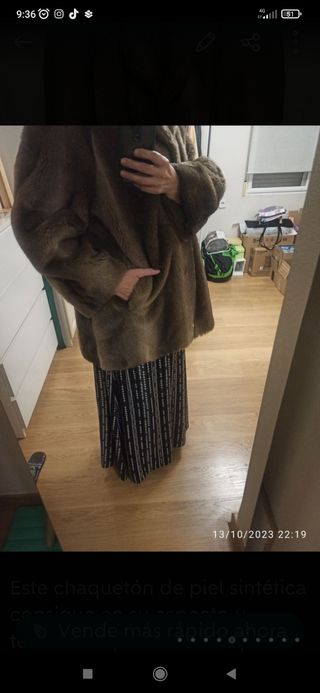 Abrigo chaquetón 3/4 pelo sintetico vintage  Spain