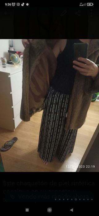 Abrigo chaquetón 3/4 pelo sintetico vintage  Spain