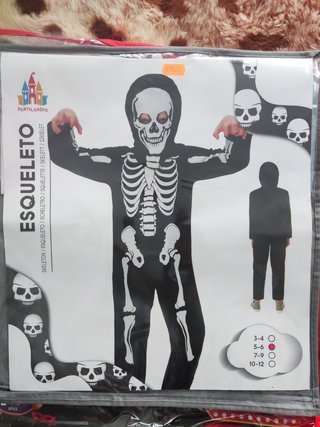 Disfraz de niño, esqueleto