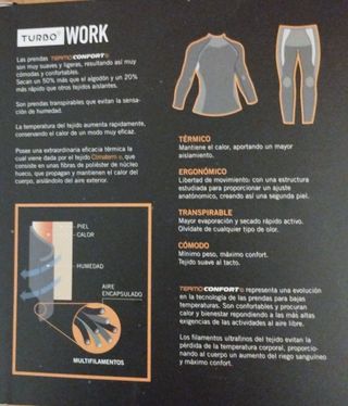 Camiseta interior térmica de hombre manga larga