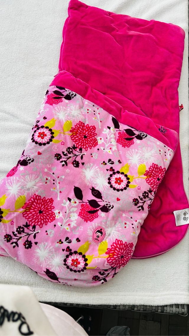 Saco fucsia/flores Tuc Tuc bebe para capazo