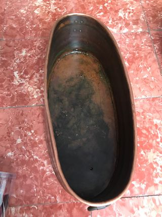 jardinrera de cobre vintage