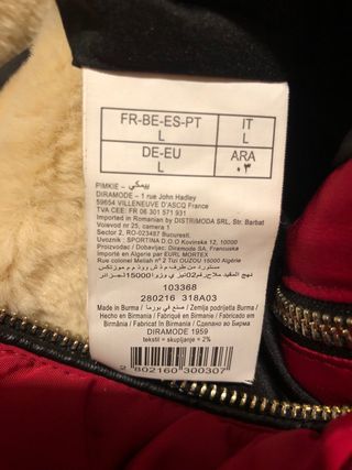 Abrigo chaqueta roja con capucha mujer talla L