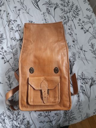 Mochila cuero piel