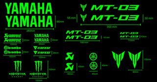 YAMAHA MT03 adhesivos y Logos.