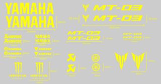YAMAHA MT03 adhesivos y Logos.