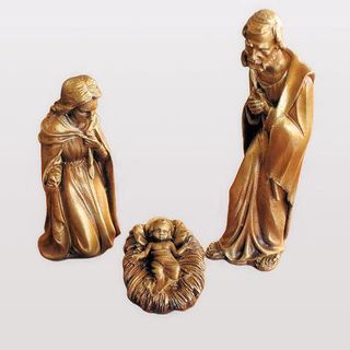 Presépio em Marfinite Pintado à Mão Ouro