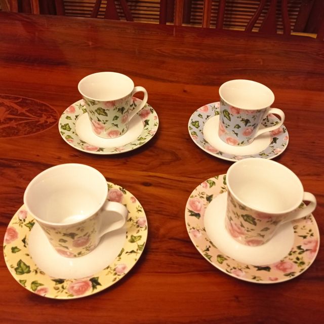 Juego 4 tazas de cafe