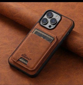 Funda de cuero mangnética para teléfono móvil