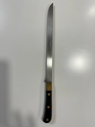 jamonero de madera del corte ingles y cuchillo