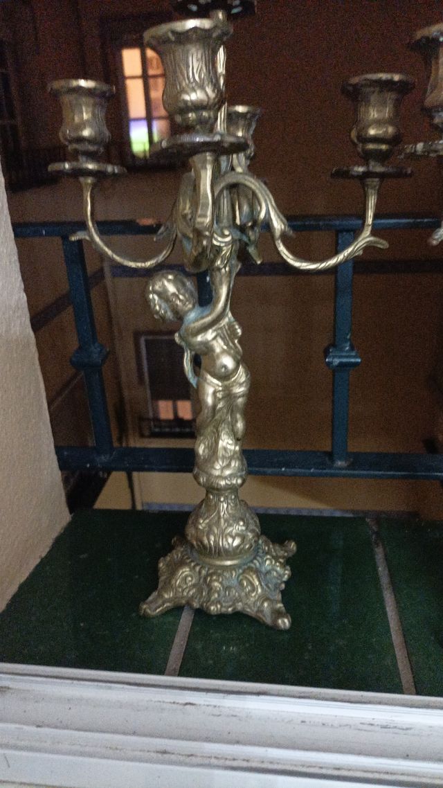 Candelabros bronce