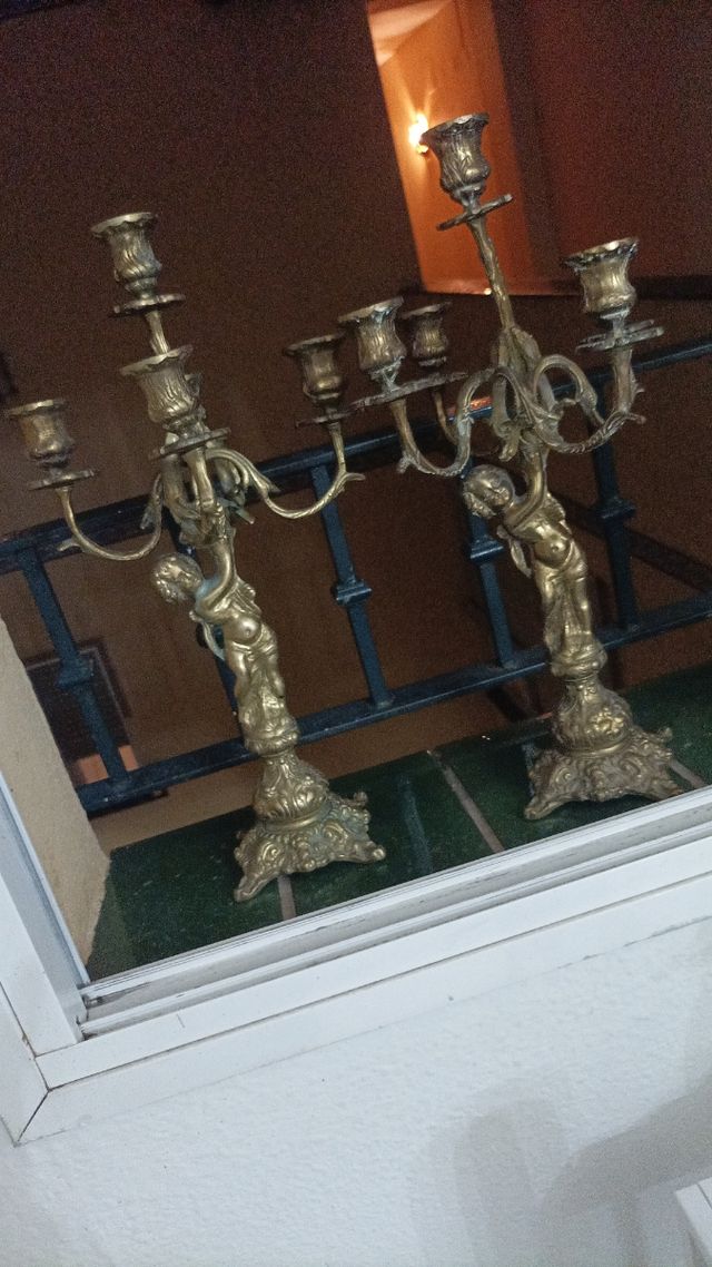 Candelabros bronce