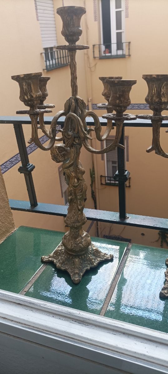 Candelabros bronce