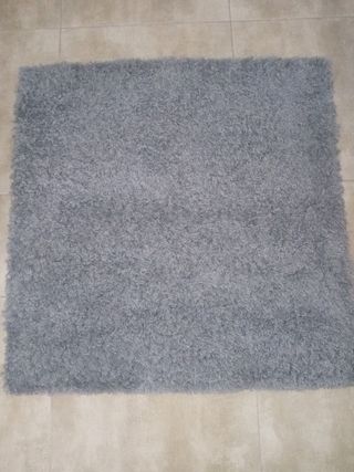 Alfombra color gris 80x80 cm