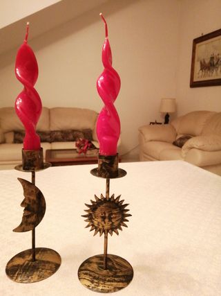Candelabbri color bronzo comprese cande