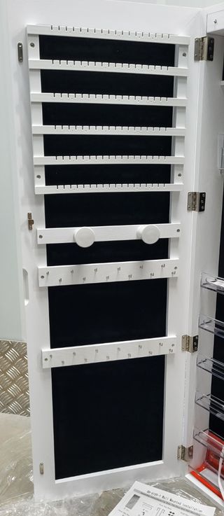 Armario joyero con espejo de vidrio y luces LED