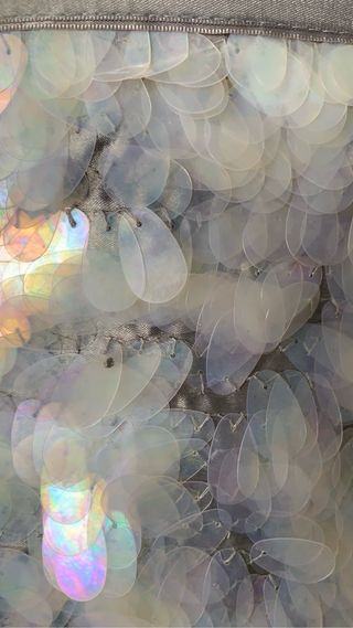 Bolso plateado fiesta lágrimas Zara