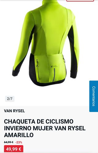 chaqueta ciclismo van rysel mujer invierno 
