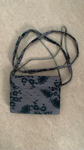 Bolso de mano negro/gris con cadena eventos