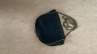 Bolso negro dorado con asas fiesta evento